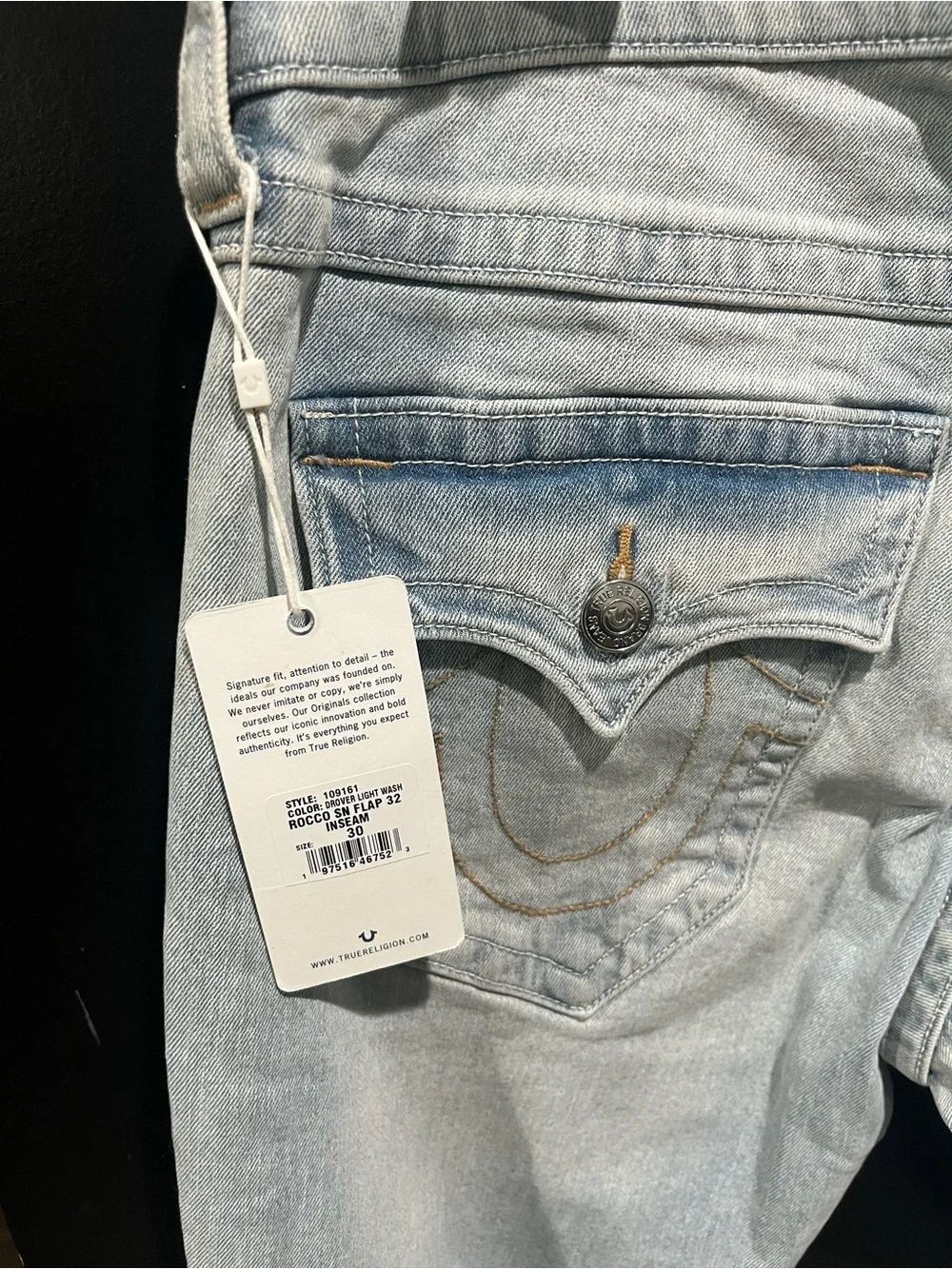 True Religion Light Wash Skinny Jeans